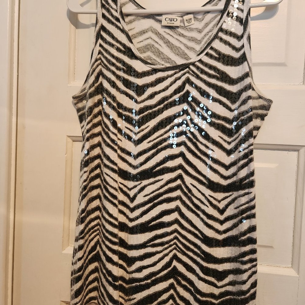 Zebra print tank top
